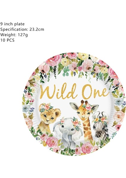1 Takım Pembe Vahşi Bir Doğum Günü Partisi Balon Jungle Safari Parti Orman Dekorasyon Kız Ilk 1st Doğum Günü Safari Jungle Parti Malzemeleri (Yurt Dışından)