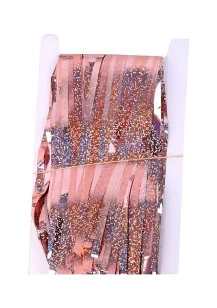 Gül Altın 100 x 100 cm Glitter Saçaklar Metalik Perde Doğum Günü Partisi Düğün Zemin Dekor Parti Zemin Perdeleri Yetişkin Yıldönümü Dekoru (Yurt Dışından)