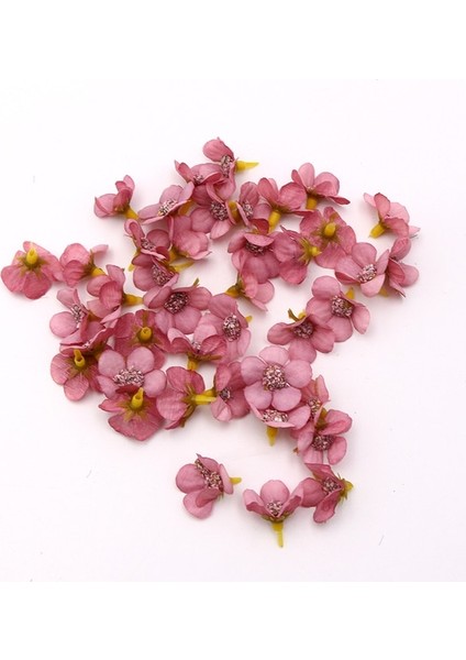 D-Pembe 100 Adet 50/100 Adet Çok Renkli Papatya Çiçek Kafa Mini Ipek Yapay Çiçek Düğün Nişan Parti Ev Dekor Için Dıy Çelenk Headdress (Yurt Dışından)