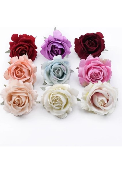 Stil 7 10 Adet 5/10 Adet Yapay Çiçekler Ev Dekor Için Düğün Gelin Bilek Ipek Güller Kafa Malzeme Scrapbooking Noel Dekoratif Çelenk (Yurt Dışından)
