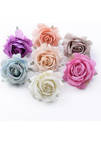 Stil 7 10 Adet 5/10 Adet Yapay Çiçekler Ev Dekor Için Düğün Gelin Bilek Ipek Güller Kafa Malzeme Scrapbooking Noel Dekoratif Çelenk (Yurt Dışından)