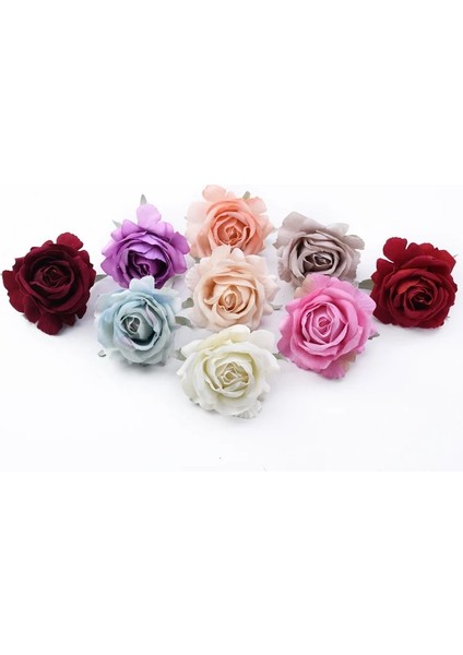Stil 7 10 Adet 5/10 Adet Yapay Çiçekler Ev Dekor Için Düğün Gelin Bilek Ipek Güller Kafa Malzeme Scrapbooking Noel Dekoratif Çelenk (Yurt Dışından)