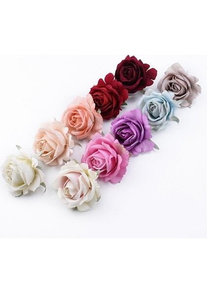 Stil 7 10 Adet 5/10 Adet Yapay Çiçekler Ev Dekor Için Düğün Gelin Bilek Ipek Güller Kafa Malzeme Scrapbooking Noel Dekoratif Çelenk (Yurt Dışından)