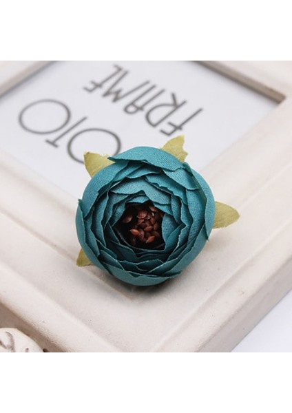 Tavuskuşu Mavi 10 Adet/grup 5 cm Mini Gül Şakayık Kafa Ipek Yapay Çiçek Düğün Ev Dekorasyon Için Dıy Çelenk Karalama Defteri Hediye Kutusu Zanaat Çiçek (Yurt Dışından)