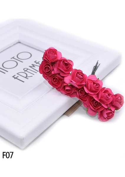 F07 72 Adet 72-144 Adet 2 cm Mini Gül Çiçek Kağıt Yapay Çiçekler Kafa Düğün Buket Scrapbooking Hediye Kutusu Gül Çelenk Parti Süslemeleri (Yurt Dışından)