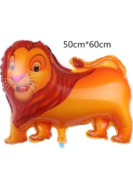 Balon 1 Adet Aslan Kral Simba Tek Kullanımlık Sofra Seti Çocuklar Doğum Günü Partisi Dekor Masa Örtüsü Saman Peçete Bardak Plaka Balon Parti Malzemeleri (Yurt Dışından)