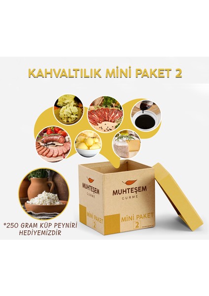 Kahvaltılık Mini Paket 2 + 250GR Küp Peyniri Hediyeli