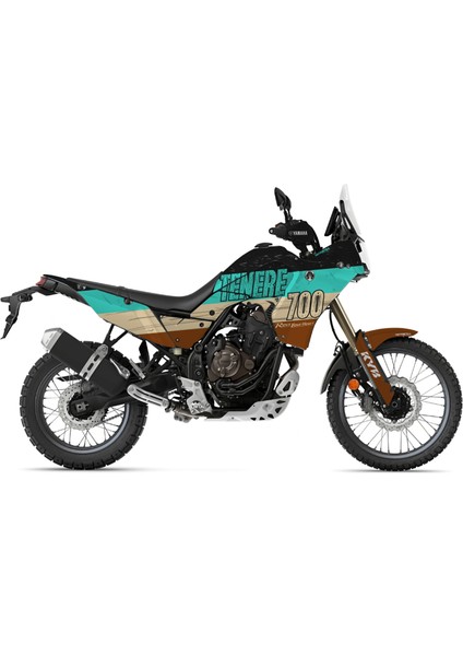 Yamaha T7 Tenere 700 Sticker Set Siyah Çöl