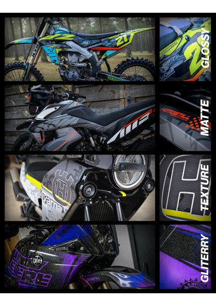 Yamaha T7 Tenere 700 Sticker Set Siyah Çöl modelleri