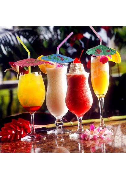 Hindistan Cevizi Ağacı 50 Adet 25/50 Adet Flamingo Ananas Pipet Hawaii Plaj Tropikal Doğum Günü Partisi Dekorasyon Yaz Havuz Partisi Düğün Malzemeleri (Yurt Dışından)