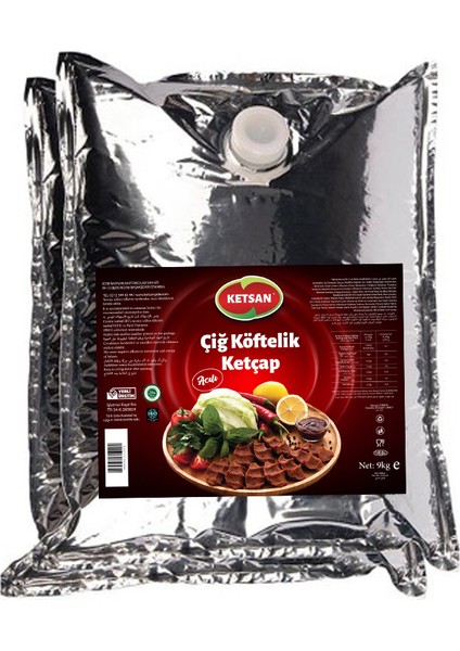 Aseptik Ketçap 9X2=18KG Acılı