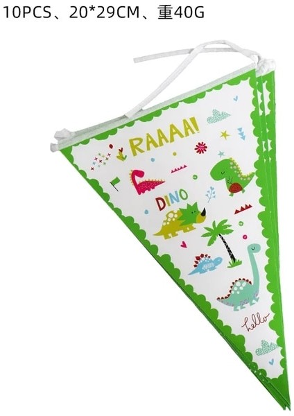 FLAGS-10PCS Karikatür Dinozor Doğum Günü Partisi Çocuklar Orman Dinozor Şekeri Çıkartmalar Balon Erkek Doğum Günü Parti Bardağı Plaka Bebek Duş Malzemeleri (Yurt Dışından)