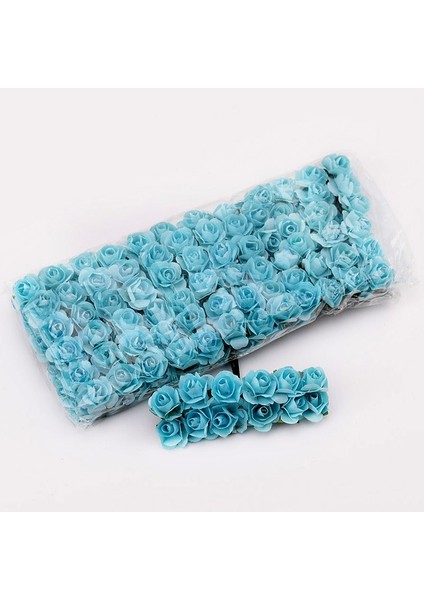 Mavi 144 Adet/grup 1.5 cm Mini Kağıt Gül Yapay Çiçekler Düğün Dekorasyon Için Eller Scrapbooking Küçük Sahte Çiçek Buketi (Yurt Dışından)