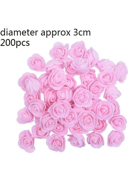 F03-AÇIK PEMBE-200PC Polistiren Strafor Köpük Ayı Beyaz Kalp Topu Dıy Gül Ayı Zanaat Doğum Günü Partisi Düğün Dekorasyon Için Noel Süs (Yurt Dışından)