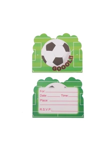 Davetiye Kartı Futbol Futbol Tema Çocuk Çocuk Doğum Günü Partisi Dekorasyon Fincan Plaka Peçete Afiş Şapka Yağma Çanta Masa Örtüsü Parti Malzemeleri Seti (Yurt Dışından)