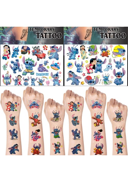 Stil F Lilo ve Stitch Geçici Dövmeler Çıkartmalar Çocuklar Için Doğum Günü Partisi Malzemeleri Süslemeleri Erkek Kız Parti Oyunu Ödül Çıkartmalar (Yurt Dışından)
