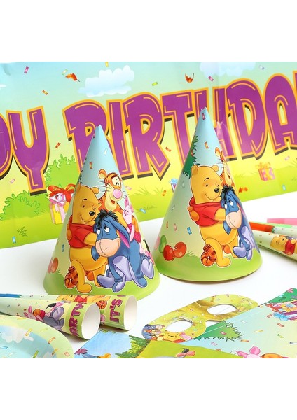 6 Adet Saman Disney Winnie The Pooh Tema Doğum Günü Partisi Dekorasyon Tek Kullanımlık Sofra Seti Balon Bebek Duş Çocuk Doğum Günü Partisi Malzemeleri (Yurt Dışından) modelleri