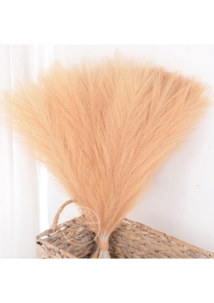 Turuncu Sarı 15 Adet 15/30 Adet Yapay Pampas Çim Buketi Ev Oturma Odası Düğün Parti Dekorasyon Sahte Bitki 43 cm Kurutulmuş Çiçek Kamış Dıy Vazo (Yurt Dışından)
