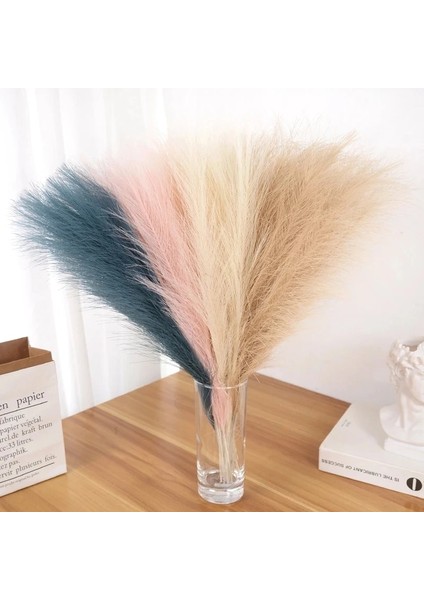 Turuncu Sarı 15 Adet 15/30 Adet Yapay Pampas Çim Buketi Ev Oturma Odası Düğün Parti Dekorasyon Sahte Bitki 43 cm Kurutulmuş Çiçek Kamış Dıy Vazo (Yurt Dışından)