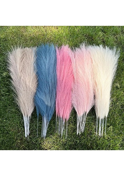 Turuncu Sarı 15 Adet 15/30 Adet Yapay Pampas Çim Buketi Ev Oturma Odası Düğün Parti Dekorasyon Sahte Bitki 43 cm Kurutulmuş Çiçek Kamış Dıy Vazo (Yurt Dışından)