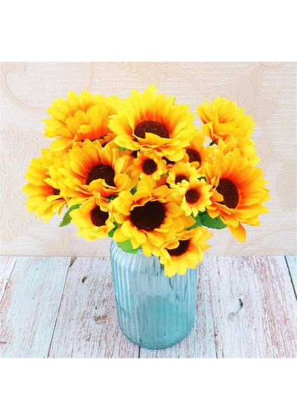 M Ayçiçeği Çiçek Buketi Yapay Çiçekler Papatyalar Düğün Bitki Aksesuarları Odası Ev Dekor Noel Partisi Dekorasyon Hediye (Yurt Dışından) indirimleri