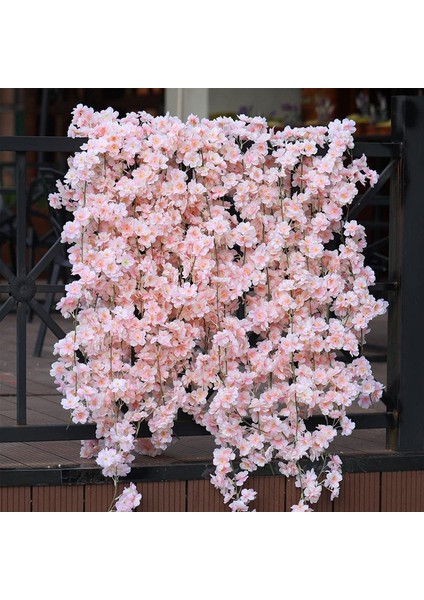 2.3 M-Gül 180 cm Yapay Çiçekler Kiraz Çiçeği Sakura Garland Düğün Kemer Bahçe Zemin Ev Partisi Dekorasyon Ipek Sahte Bitkiler Vine (Yurt Dışından) modelleri