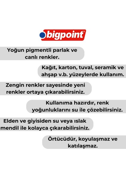 | Guaj Boya Seti 12ML Tüp x 12 Renk – Yoğun Pigmentli, Koyulaşmaz