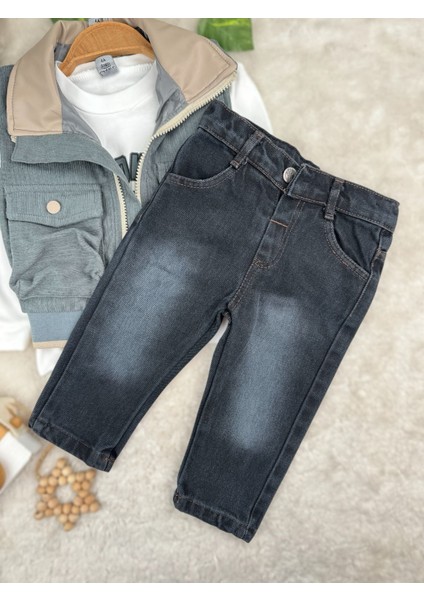 Yelekli Kot Pantolonlu Broklyn Badili Erkek Bebek/çocuk Bayramlık Şık 3'lü Takım fiyatları