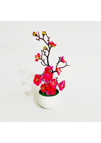 Açık Yeşil 1 Adet Bonsai Ipek Çiçek Erik Yapay Saksı Bitkileri Çiçekleri Simülasyon Kış Erik Şube Vazolar Düğün Ev Odası Süslemeleri (Yurt Dışından)