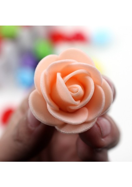 Kahve 200 50/100/200/500 Adet 3 cm Köpük Gül Ayı Yapay Çiçekler Diy Hediyeler Kutusu Düğün Dekoratif Noel Ev Dekor 20 Renk (Yurt Dışından)