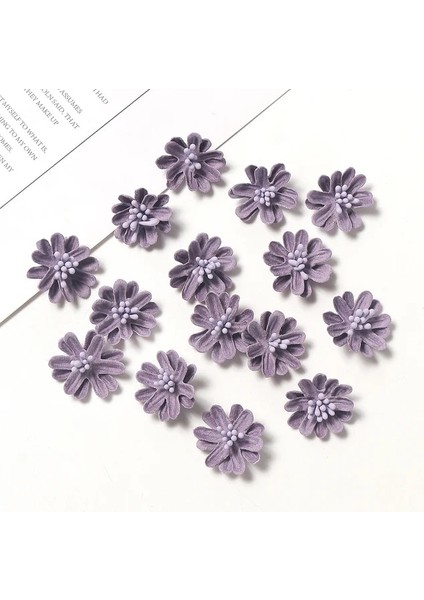 Mor 10 Adet Mini Yapay Çiçek Papatya Kafası Düğün Ev Dekor Diy Giyim Headdress El Sanatları Aksesuarları Noel Partisi Dekorasyon Çiçek (Yurt Dışından)