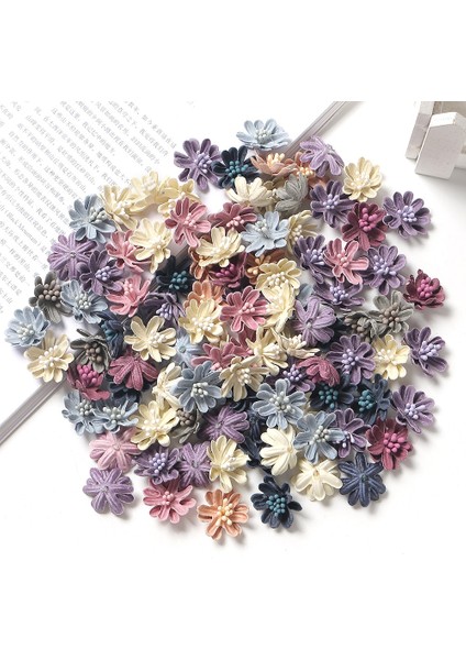 Mor 10 Adet Mini Yapay Çiçek Papatya Kafası Düğün Ev Dekor Diy Giyim Headdress El Sanatları Aksesuarları Noel Partisi Dekorasyon Çiçek (Yurt Dışından)
