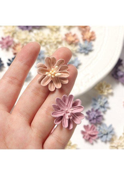 Mor 10 Adet Mini Yapay Çiçek Papatya Kafası Düğün Ev Dekor Diy Giyim Headdress El Sanatları Aksesuarları Noel Partisi Dekorasyon Çiçek (Yurt Dışından)