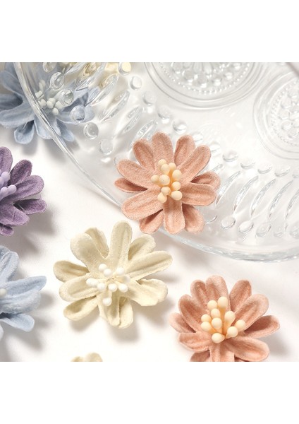 Mor 10 Adet Mini Yapay Çiçek Papatya Kafası Düğün Ev Dekor Diy Giyim Headdress El Sanatları Aksesuarları Noel Partisi Dekorasyon Çiçek (Yurt Dışından)