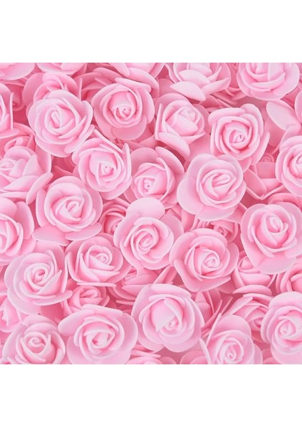 Açık Pembe 100 Adet 50/100/200 Adet Oyuncak Ayı Güller 3 cm Pe Köpük Gül Kafası Yapay Çiçek Ev Dekoratif Çelenk Düğün Sevgililer Günü Dıy Hediye (Yurt Dışından)