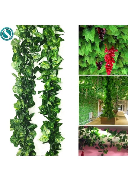 Numarası 1 2.4 M Ipek Yapay Sarmaşık Rattan Yaprak Çelenk Bitki Asma Ev Düğün Banyo Dekorasyon Bahçe Festivali Parti Dekor Sahte Çiçek (Yurt Dışından) modelleri