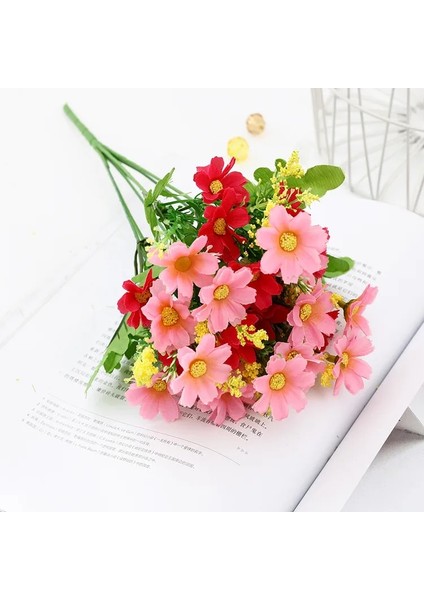 Beyaz Yeşil 7 Çatal / Buket Yapay Gerbera Papatya Çiçek Buketi Ev Bahçe Dekorasyonu Için Dıy Düğün Kemerler Çiçek Duvar Gelin Buketi (Yurt Dışından) fiyatları
