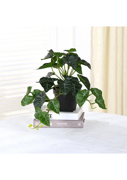 Hiçbir Pot Yapay Bitkiler Kaplumbağa Palmiye Yaprağı Vazo Pot Için Sahte Tropikal Düğün Masa Oturma Odası Ev Bahçe Yılbaşı Dekoru (Yurt Dışından) indirimleri