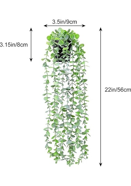 Okaliptüs Yeşili 1 Pc (Saksı Olmadan) Simülasyon Bitki Sahte Çiçekler Yeşil Bitkiler Saksı Duvar Asılı Dekorasyon Plastik Etli Boncuk Sevgilisi Gözyaşları Bitkiler (Yurt Dışından)