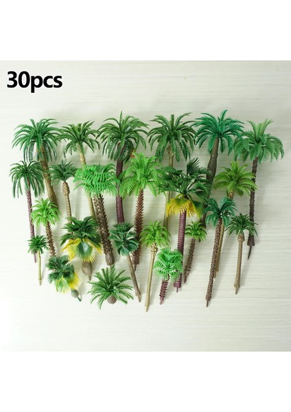 40 Adet 3.5 cm 10/20/30 Adet Karışık Model Yeşil Ağaçlar Plastik Model Manzara Tren Demiryolu Binası Bahçe Manzara Düzeni Minyatür Palmiye Ağacı (Yurt Dışından)