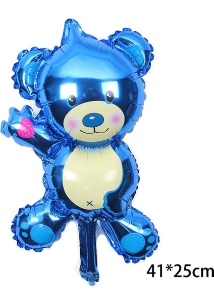 Ayı Mavi Güzel Bebek Folyo Balon Seti Kız Erkek Pembe/mavi Bebek Duş Olay Parti Hediyeleri 1. Doğum Günü Partisi Süslemeleri Çocuk Oyuncak Globos (Yurt Dışından)
