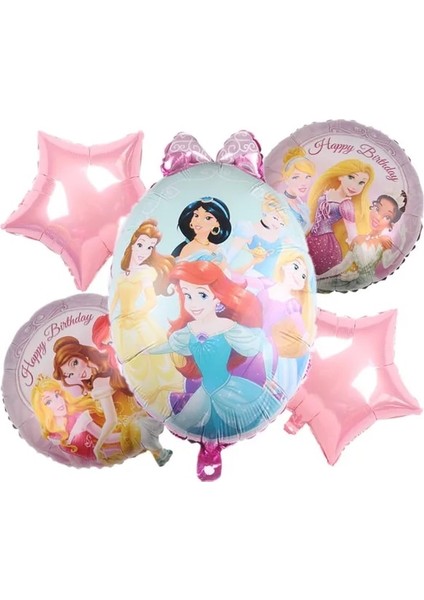 Balon-5 Adet Disney Prenses Kağıt Sofra Malzemeleri Kız Doğum Günü Partisi Süslemeleri Bebek Duş Yeni Yıl Aile Partisi Kar Beyaz Fincan Plaka (Yurt Dışından)