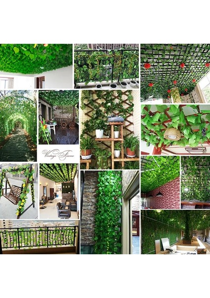 x i Gua 230 cm Yeşil Ipek Yapay Asılı Yaprak Çelenk Bitkiler Asma Yaprakları Sahte Sarmaşık Yeşillik Ev Düğün Parti Bahçe Dekorasyon (Yurt Dışından)