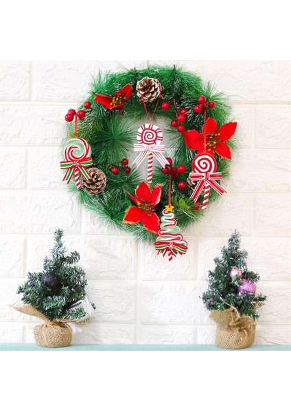 F Noel Şeker Süs Lolipop Noel Dekor Şeker Kamışı Asılı Dekorasyon Bastonlar El Sanatları Noel Çelenk Noel Ağacı Parti Malzemeleri (Yurt Dışından)