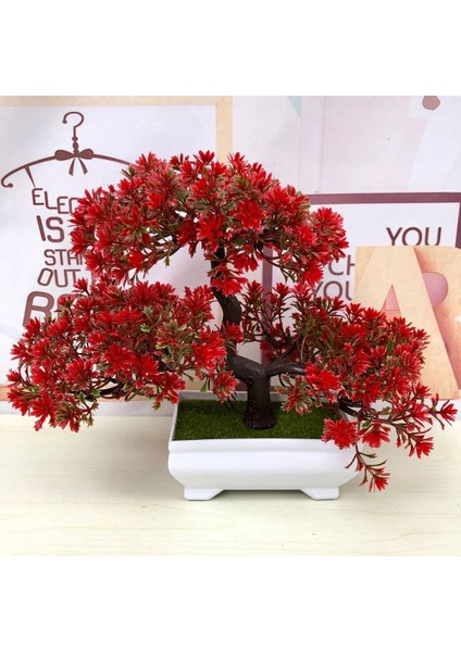 Mor Kırmızı Yapay Bitkiler Çam Bonsai Küçük Ağaç Saksı Bitkileri Bir Simülasyon Lotus Çam Sahte Çiçek Bonsai Seti Saksı Yeşil Bitkiler Otel (Yurt Dışından)