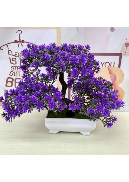 Mor Kırmızı Yapay Bitkiler Çam Bonsai Küçük Ağaç Saksı Bitkileri Bir Simülasyon Lotus Çam Sahte Çiçek Bonsai Seti Saksı Yeşil Bitkiler Otel (Yurt Dışından)