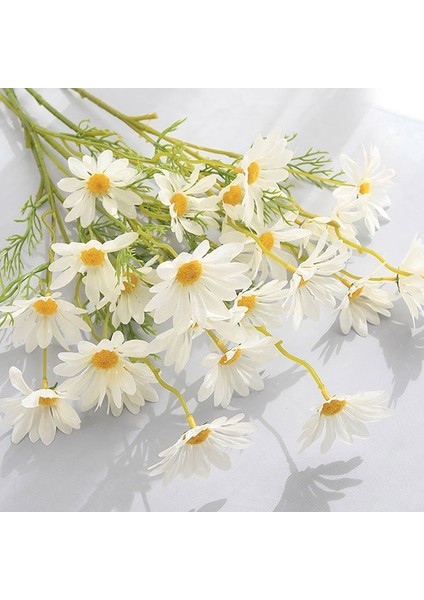 Turuncu 5 Adet 50 cm Yapay Beyaz Papatya Çiçek Buketi Dıy Vazo Ev Bahçe Oturma Odası Dekorasyon Düğün Parti Ipek Sahte Çiçekler (Yurt Dışından) indirimleri