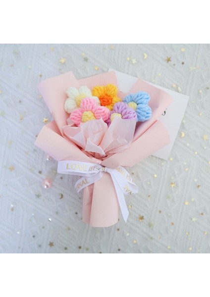 S2 Yapay Çiçek Mini Tığ Işi Çiçekler El Yapımı Çiçek Buketleri Konuk Için Düğün Hediyesi Renkli Yapay Çiçekler Öğretmenler Günü Hediyesi Flores (Yurt Dışından)