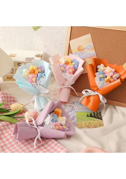 S2 Yapay Çiçek Mini Tığ Işi Çiçekler El Yapımı Çiçek Buketleri Konuk Için Düğün Hediyesi Renkli Yapay Çiçekler Öğretmenler Günü Hediyesi Flores (Yurt Dışından) modelleri