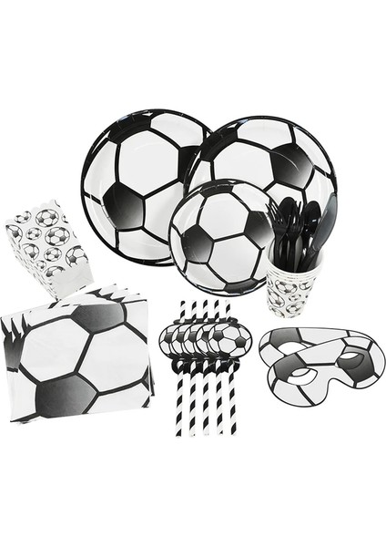 10 Adet 12 Inç Balon Futbol Tema Doğum Günü Partisi Sofra Setleri Tabaklar Peçete Bardak Saman Çocuklar Iyilik Erkek Doğum Günü Partisi Süslemeleri (Yurt Dışından) modelleri